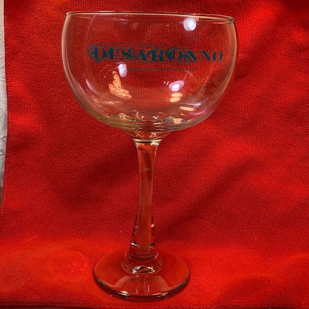 Disaronno Stamped Party Cocktail Glass Single Stem 10 1/4 Inches Tall 40 Ounces